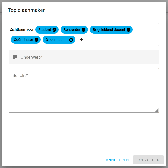 Topic aanmaken