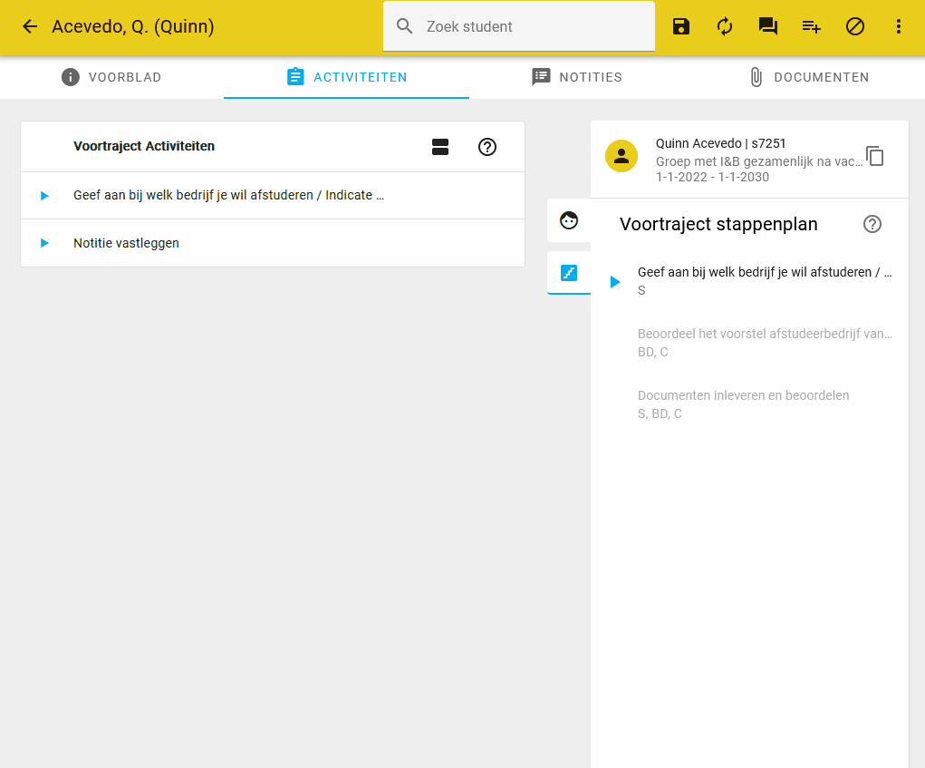 Notitie vastleggen activiteit