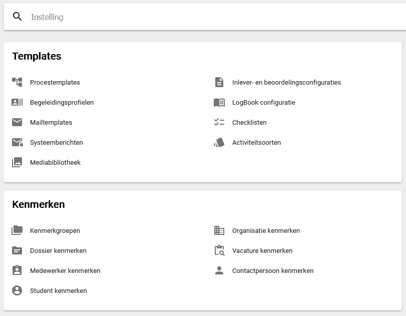 Favorieten applicatieinstelling